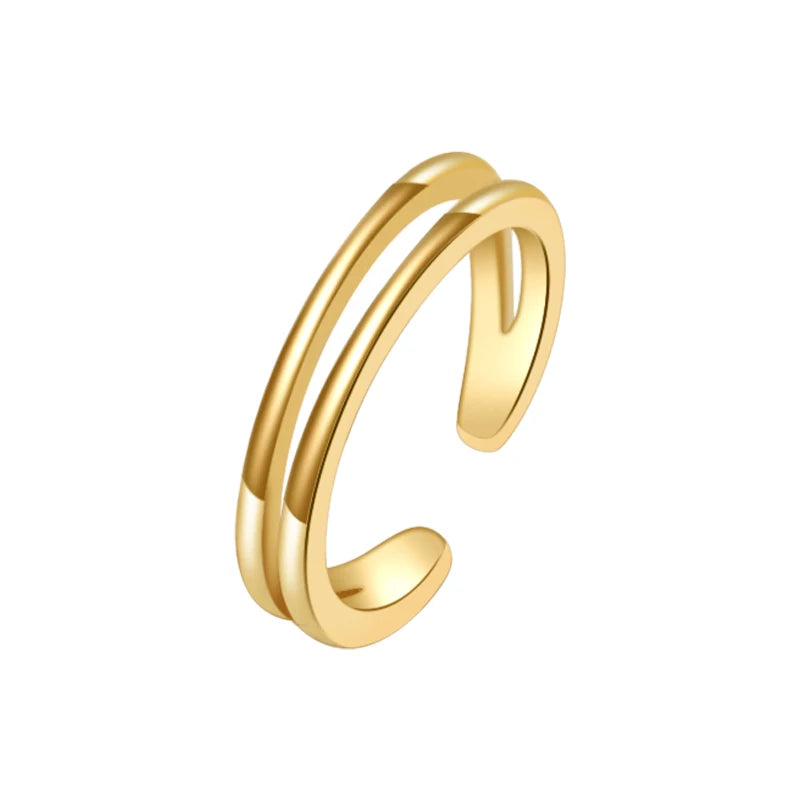 Fashion Toe Ring for Women Girl 18K Gold Plated Jewelry Small Size Adjustable Open Tail Stacking Rings Summer Beach Foot Jewelry