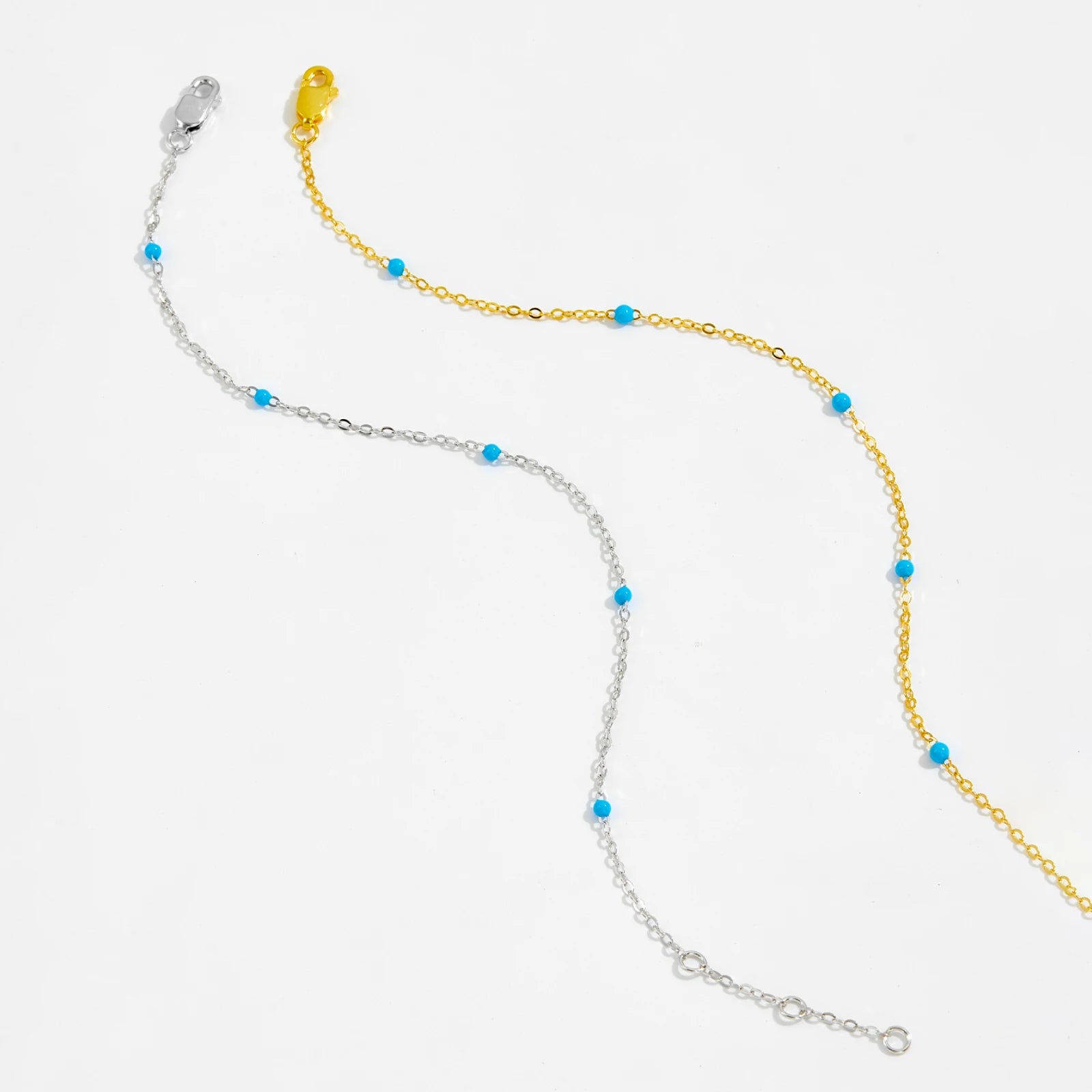 ANDYWEN 100% 925 Sterling Silver Gold Turquoise Chain Enamel Bracelet Luxury Women 2022 Women Charm Wedding Crystal Jewelry