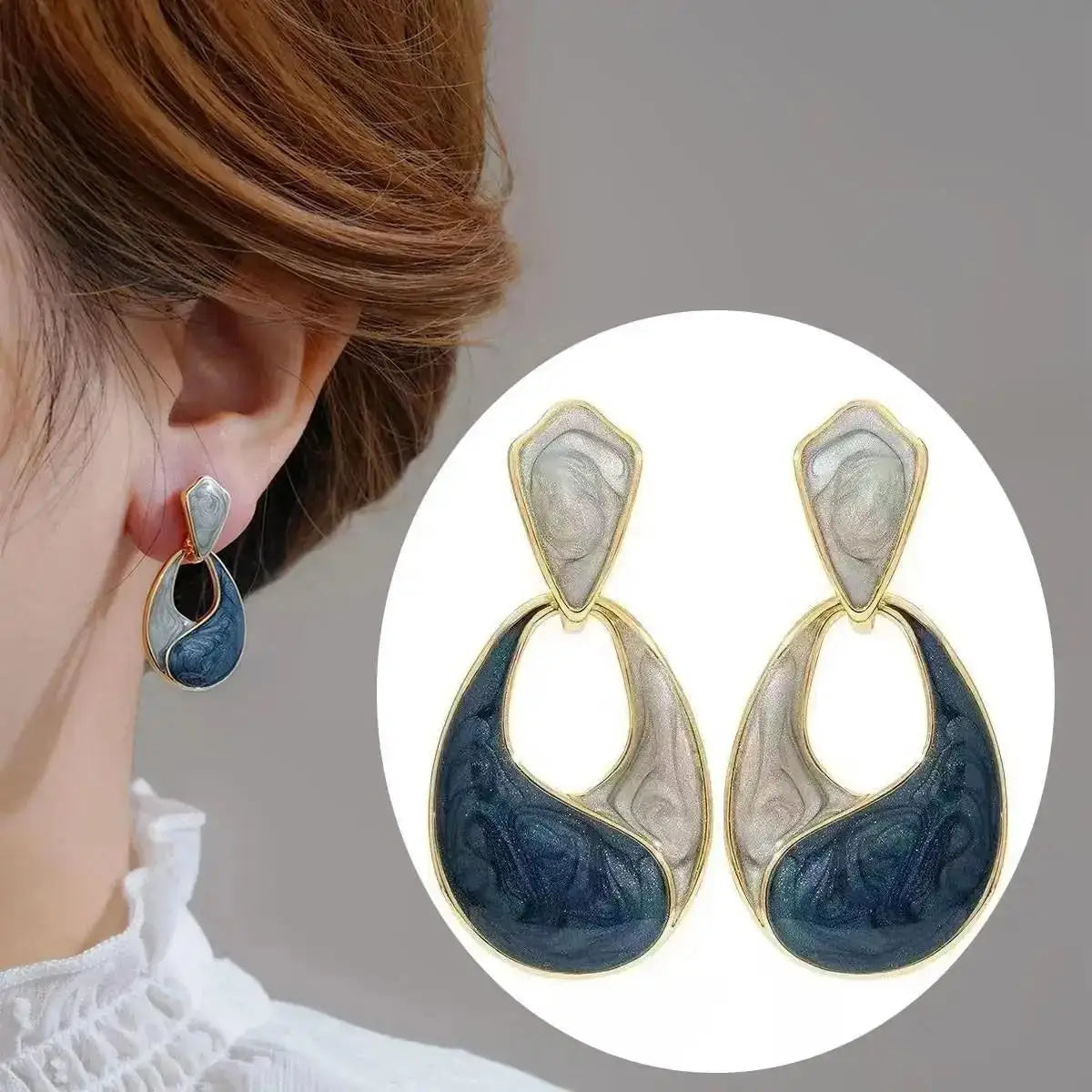 925 Silver Needle Korean Fashion Square Pearl Drop Earrings For Women Jewelry 2024 Trending New Women's Vintage Zircon Earrings