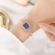 Women's Crystal Diamond Watches Square Dial Chain Link Bracelet Analog Bangle Wrist Watch Wonderful Watches Gift for Women H9