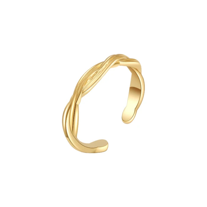 Fashion Toe Ring for Women Girl 18K Gold Plated Jewelry Small Size Adjustable Open Tail Stacking Rings Summer Beach Foot Jewelry