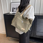 New Trend Canvas Handbasg Bag for Women's High-end Feeling Versatile Shoulder for Students Class Tote Bag Sac A Main Femme