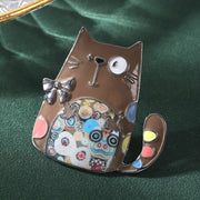 Meicem Cartoon Cat Brooch Pin Jewelry Cute Funny Trendy Lapel Pin Designer Enamel Brooches Pins for Women Girls 2024