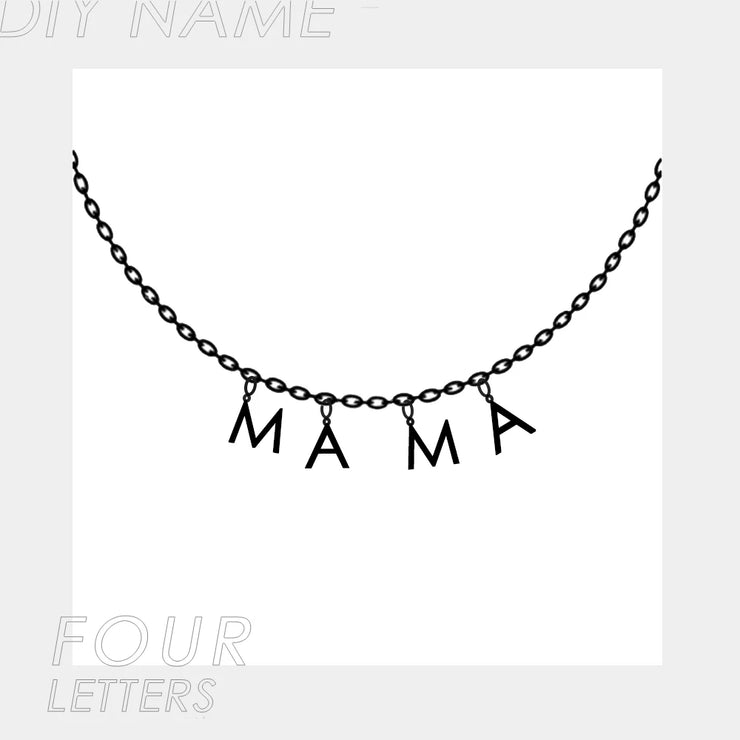 SUNIBI Custom Name Necklace for Women Personalized Stainless Steel Initial Letter Pendant Zircon Necklace Jewelry Dropshipping