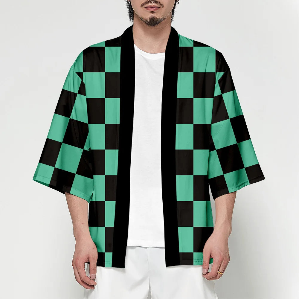 Anime Cosplay Costume Cloak Kimetsu Haori Kimono Agatsuma Zenitsu Kochou Shinobu Summer Coat Shirt Trench