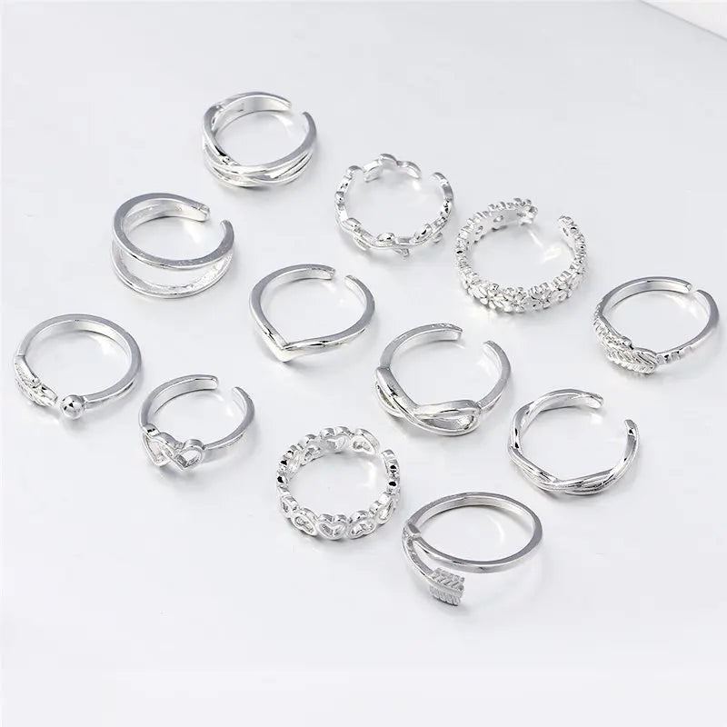 Fashion Toe Ring for Women Girl 18K Gold Plated Jewelry Small Size Adjustable Open Tail Stacking Rings Summer Beach Foot Jewelry