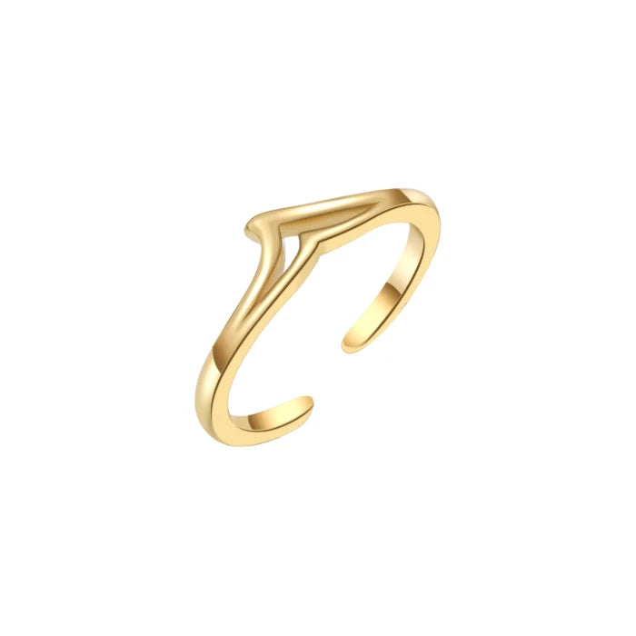Fashion Toe Ring for Women Girl 18K Gold Plated Jewelry Small Size Adjustable Open Tail Stacking Rings Summer Beach Foot Jewelry