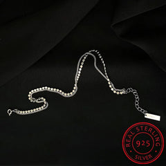 925 Sterling Silver New Trendy Double Layer Round Brand Anklet bracelet Female Simple Temperament Sexy Hot Chain Jewelry