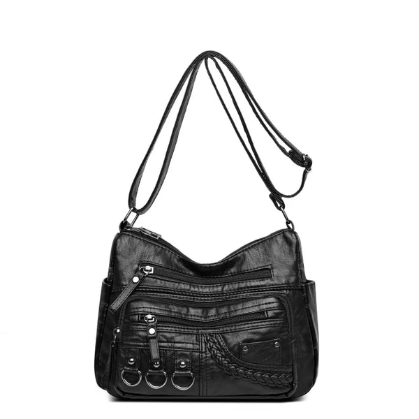Vintage Pu Leather Luxury Purses and Handbags 2023 High Quality Women's Bag Design Multi-pocket Ladies Crossbody Shoulder Bags