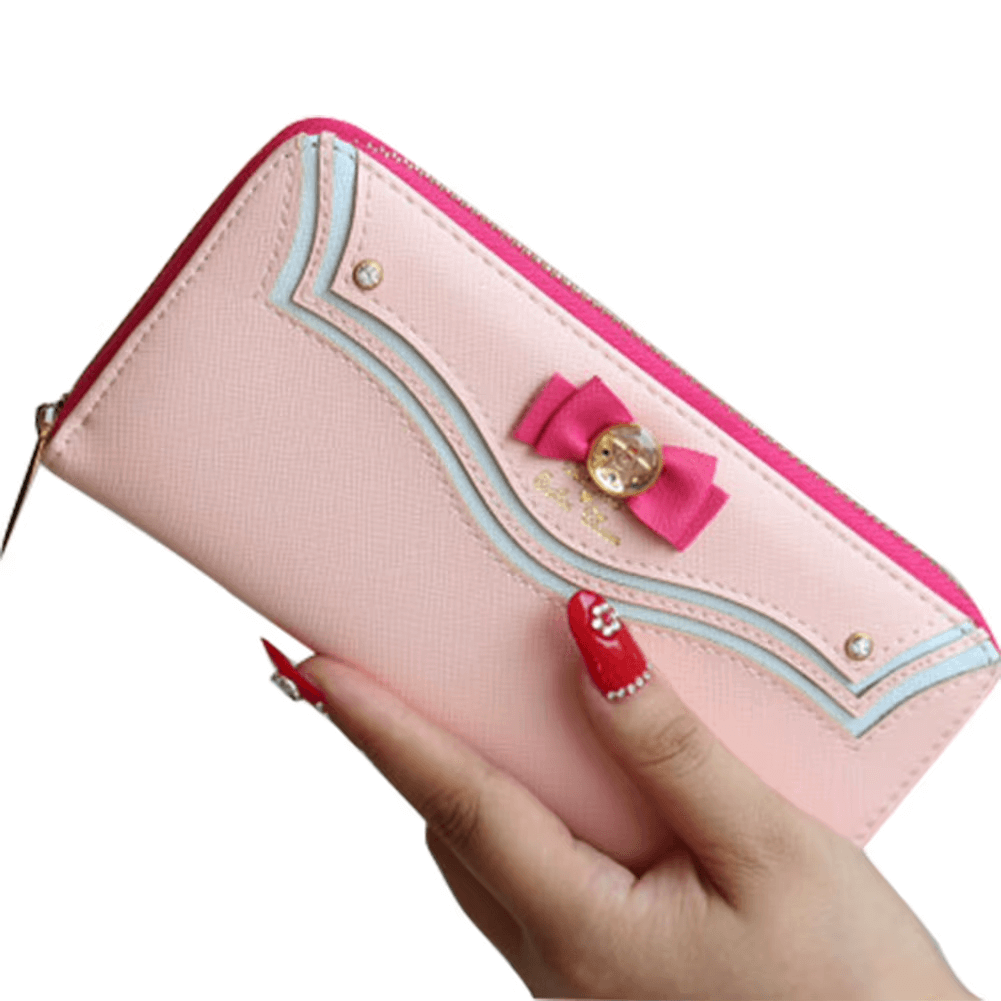 Sailor Moon Women Long Purse | Sailor Moon Bow Design Wallet