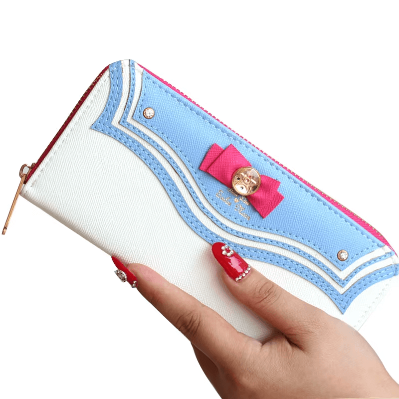 Sailor Moon Women Long Purse | Sailor Moon Bow Design Wallet