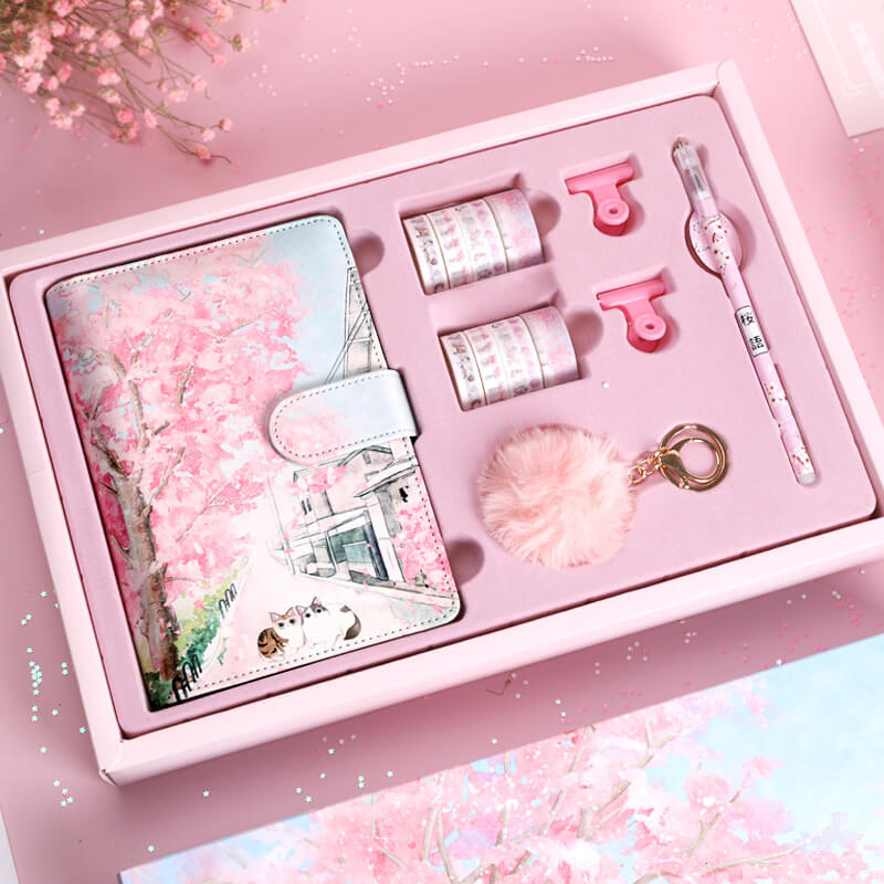 Sakura Handbook Gift Box Set | Best Floral Notebook Gift Set