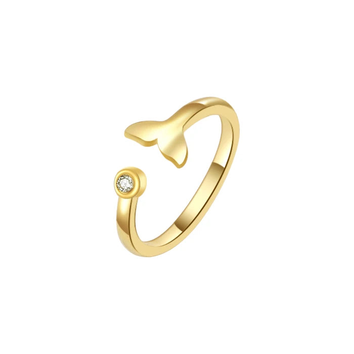 Fashion Toe Ring for Women Girl 18K Gold Plated Jewelry Small Size Adjustable Open Tail Stacking Rings Summer Beach Foot Jewelry