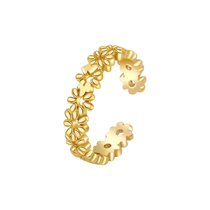 Fashion Toe Ring for Women Girl 18K Gold Plated Jewelry Small Size Adjustable Open Tail Stacking Rings Summer Beach Foot Jewelry
