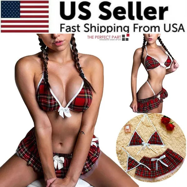Sexy School Girl Sleepwear Dress | Cute And Sexy Lingerie Dresses