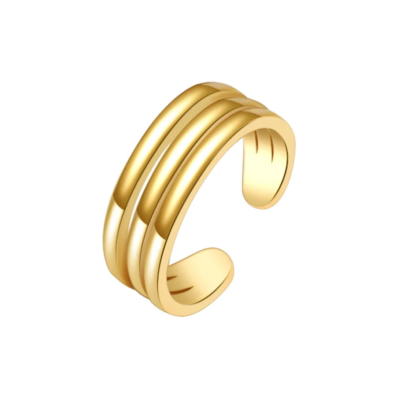 Fashion Toe Ring for Women Girl 18K Gold Plated Jewelry Small Size Adjustable Open Tail Stacking Rings Summer Beach Foot Jewelry