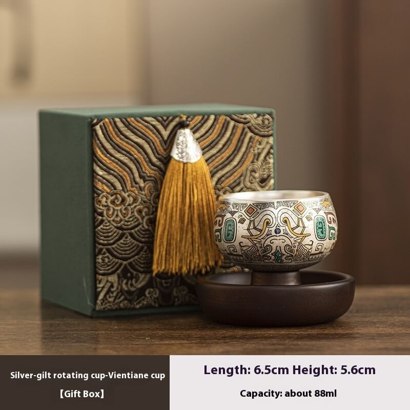 Silver Gilded Master Cup With Gift Box | Premium Tea Cup Gift Set
