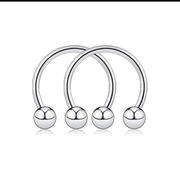 Steel Circular Barbell Lip, Eyebrow, Nose Septum, Ear Cartilage Piercing