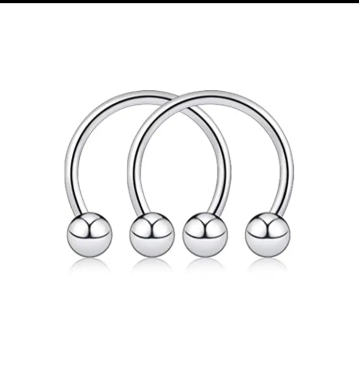 Steel Circular Barbell Lip, Eyebrow, Nose Septum, Ear Cartilage Piercing