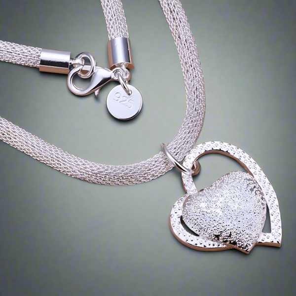 925 Sterling Silver Necklace with Gorgeous Charm