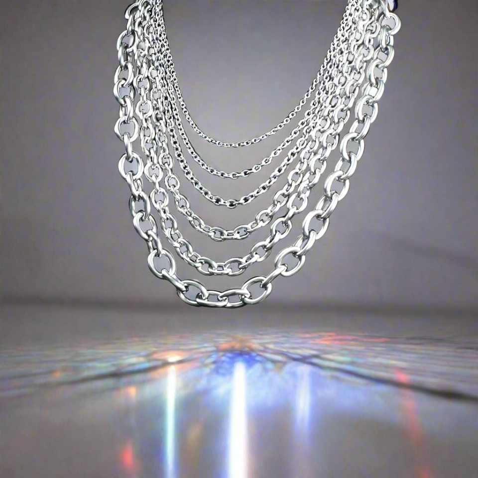 Cross O Chain Necklace(Men?Women) Hip Hop Stainless Steel Unisex Necklace