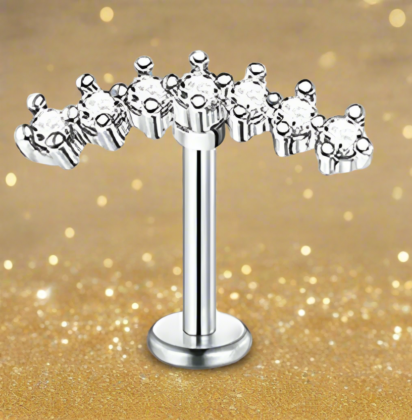 Crystal Flower Tragus Piercing Earring
