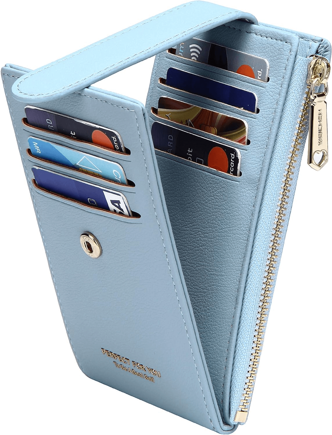 Slim Bifold Rid Wallet For Women  Women's Wallet With Many Card Slots