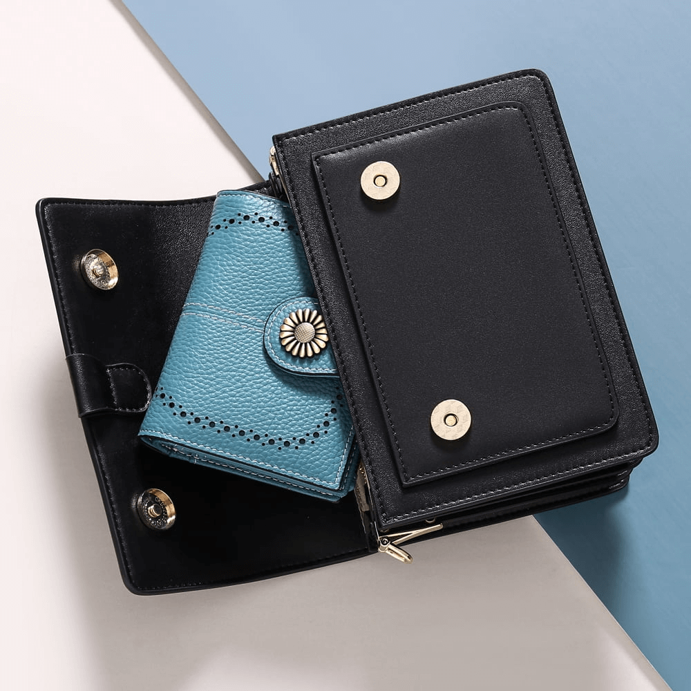 Small Genuine Leather Bifold Wallet For Women | RFID Blocking Wallet 