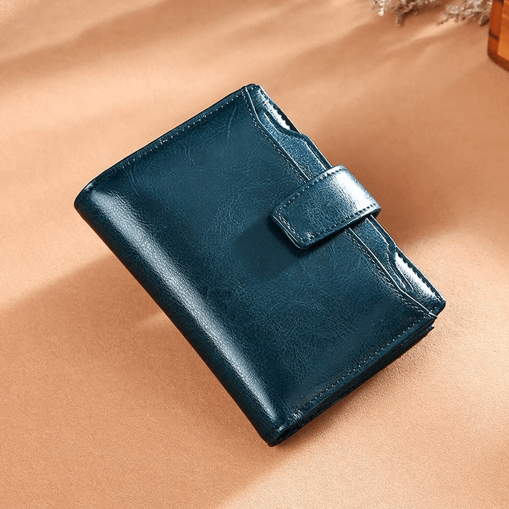 Small Genuine Leather Wallet For Women | Short Zipper Wallet Women