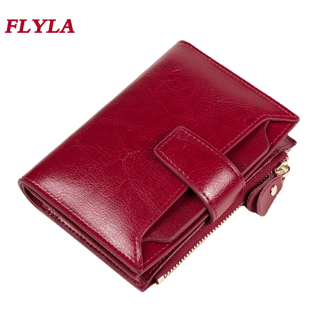Small Genuine Leather Wallet For Women | Short Zipper Wallet Women
