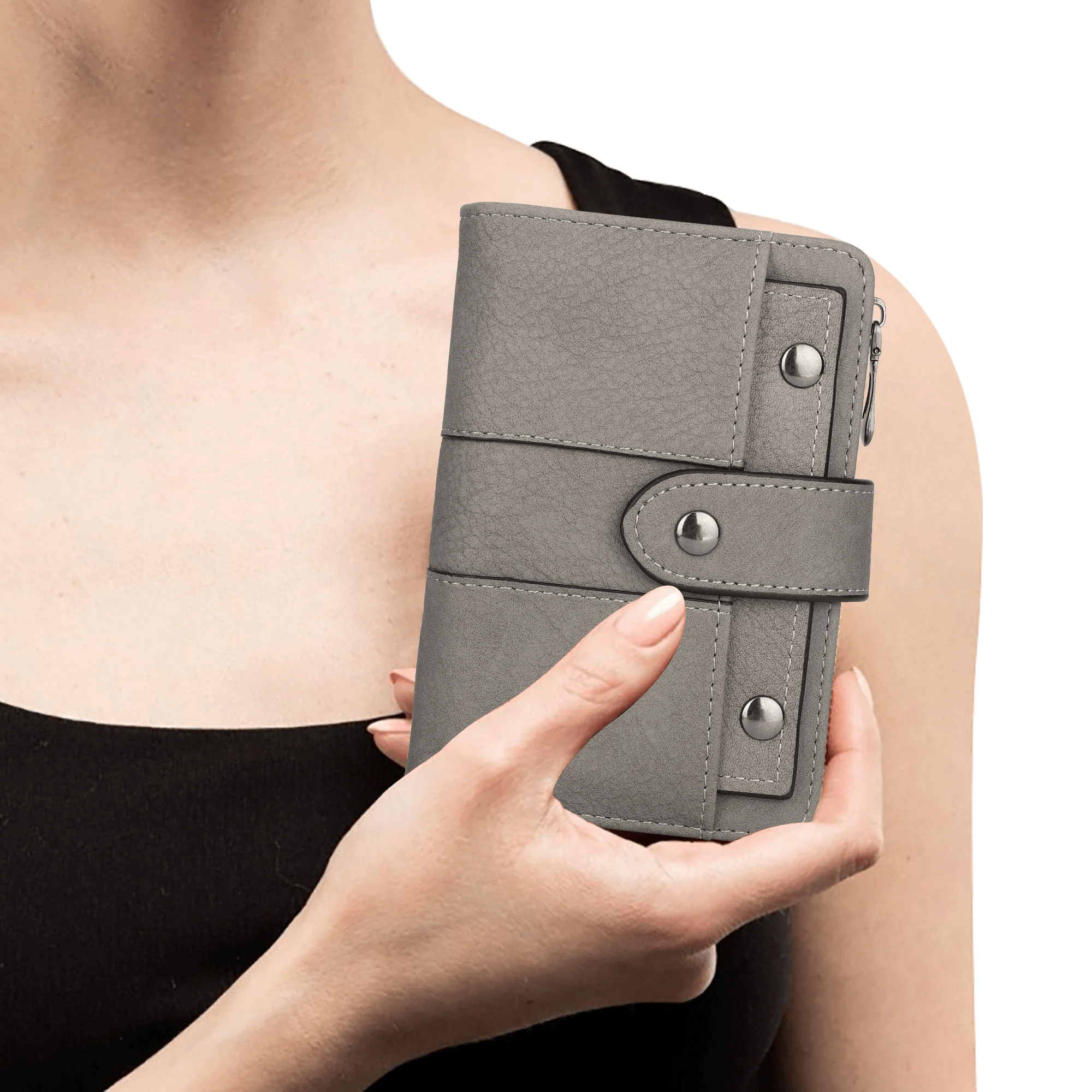 Small Genuine Leather Wallet For Women | Bifold Leather Wallet Smallv