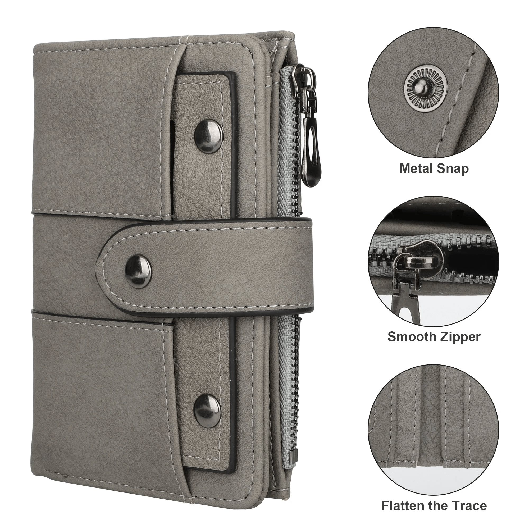Small Genuine Leather Wallet For Women | Bifold Leather Wallet Small