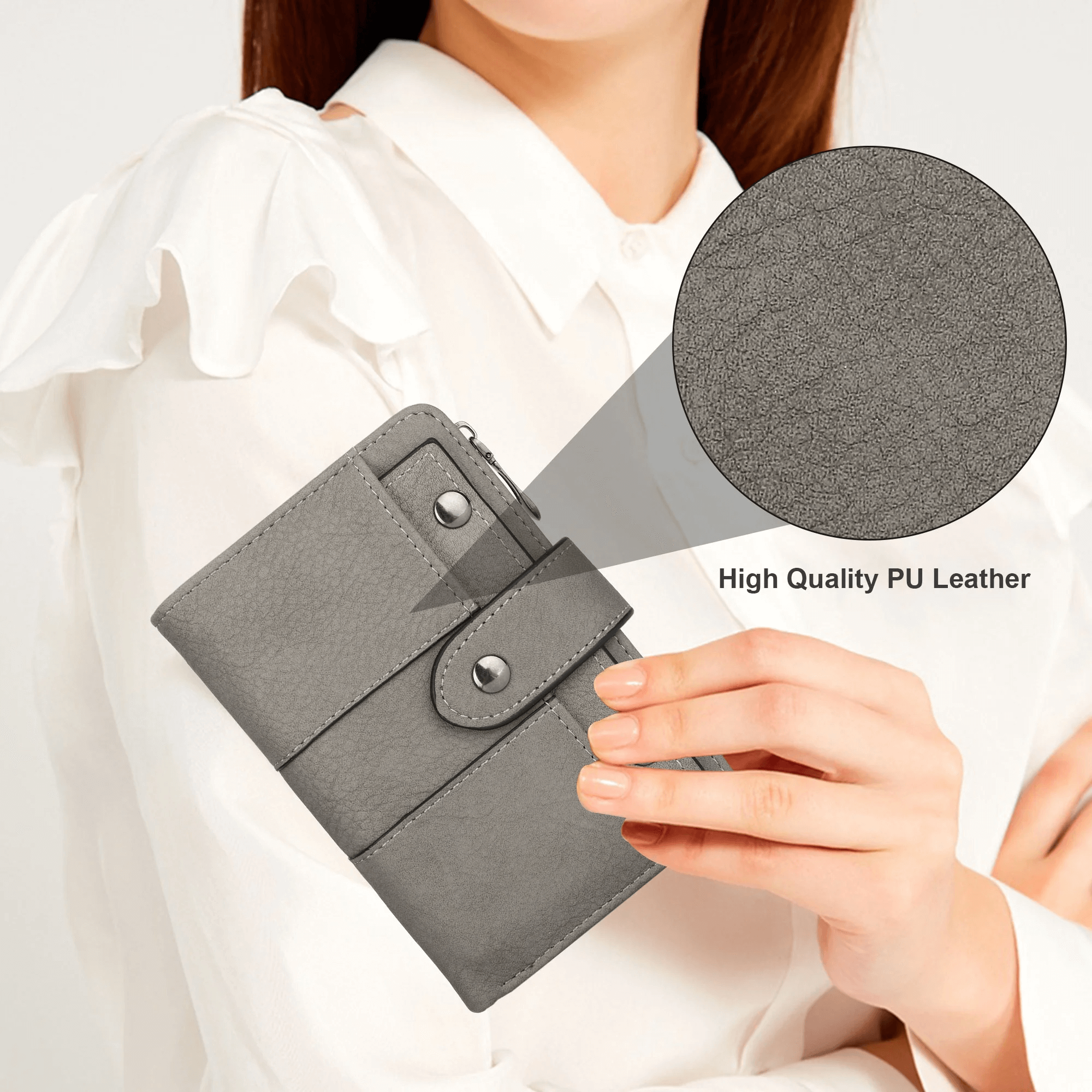 Small Genuine Leather Wallet For Women | Bifold Leather Wallet Small