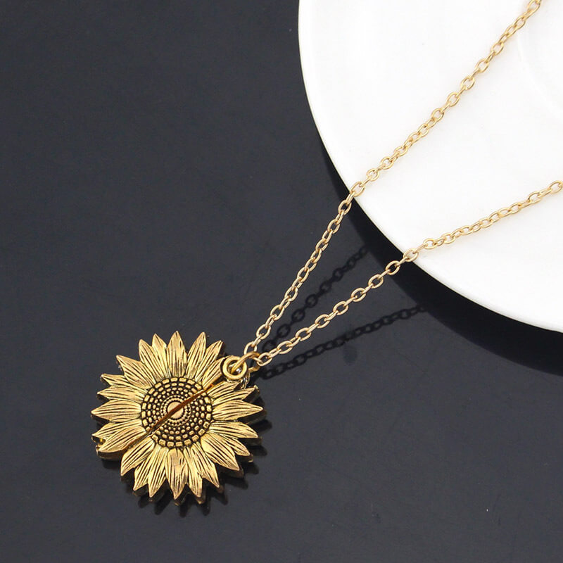 Sunflower Pendant Necklace For Her  Custom Sunflower Jewelry