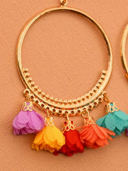 Colorful Flower Tassel Earrings