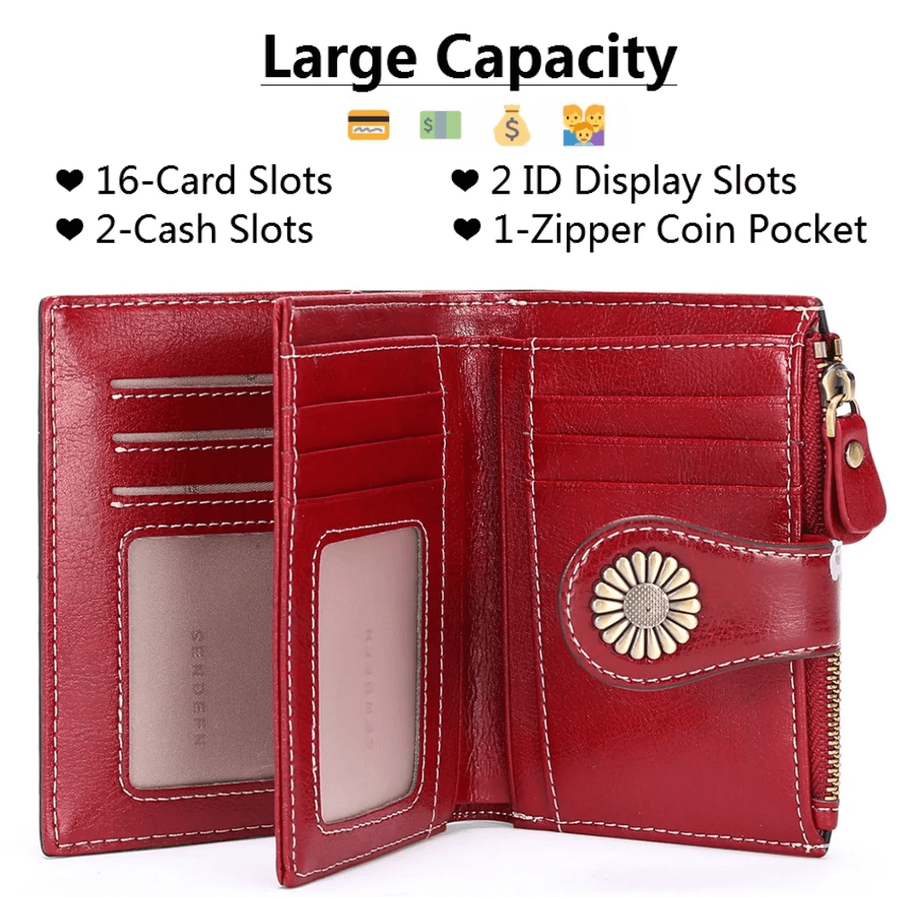 Travel-Friendly Small Leather Purse For Cards | Mini Wallet women