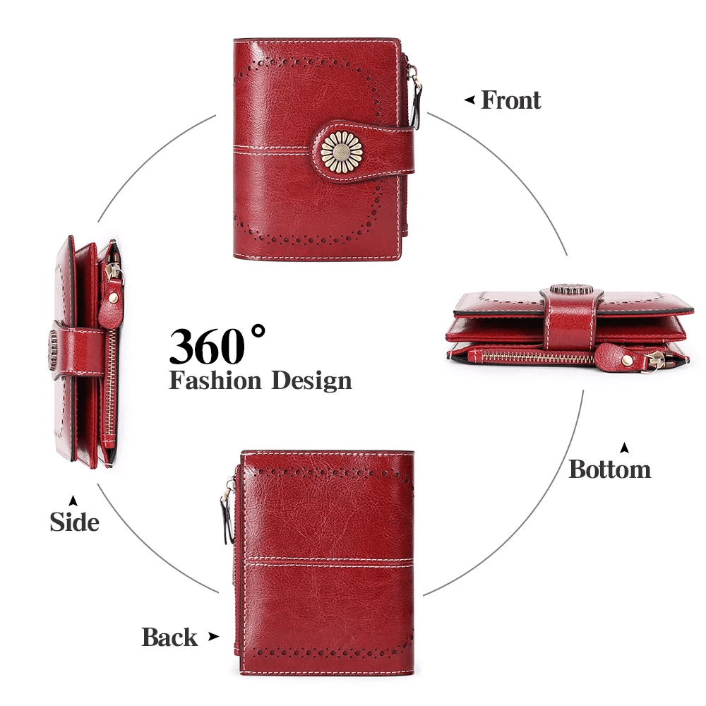 Travel-Friendly Small Leather Purse For Cards | Mini Wallet women