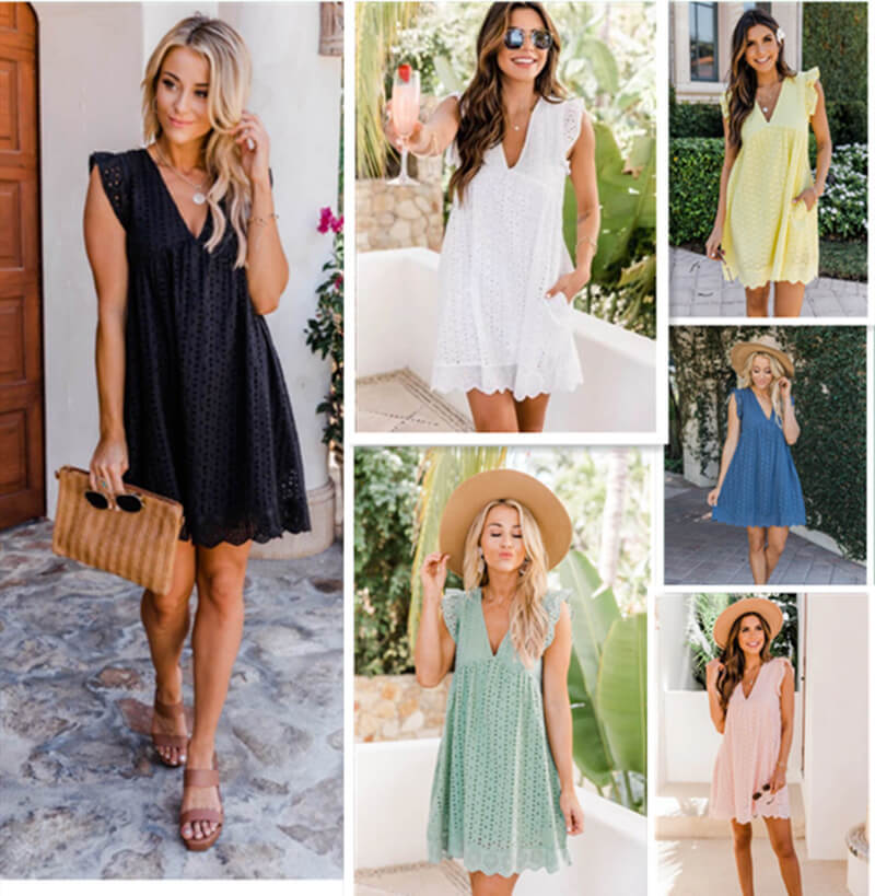 V-Neck Beach Dress | Easy Summer Dress For Warm Weather