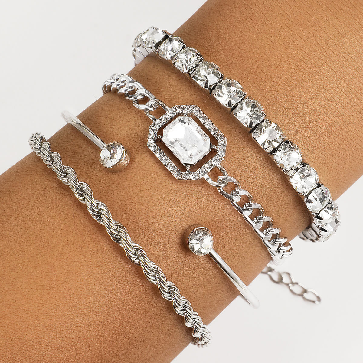 Vintage Bohemian Charm Bracelet Set  4 Pcs Bracelet Set For Women