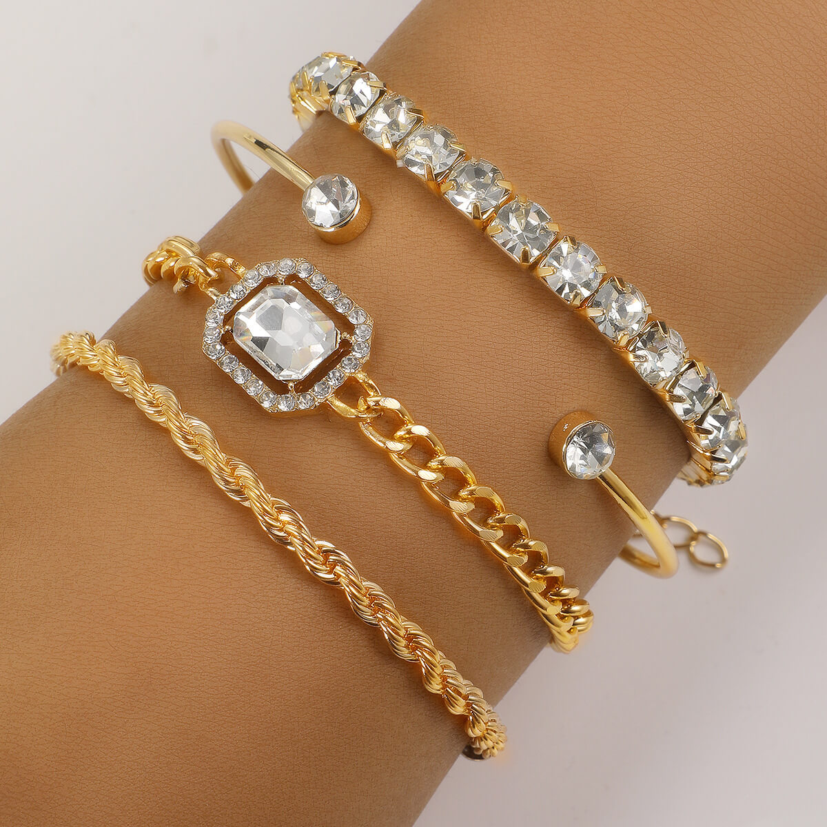 Vintage Bohemian Charm Bracelet Set  4 Pcs Bracelet Set For Women