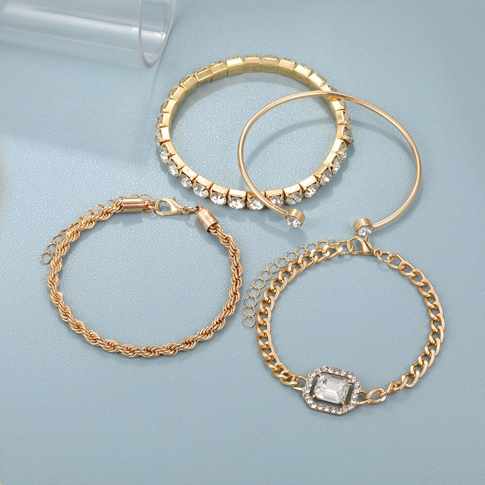 Vintage Bohemian Charm Bracelet Set  4 Pcs Bracelet Set For Women
