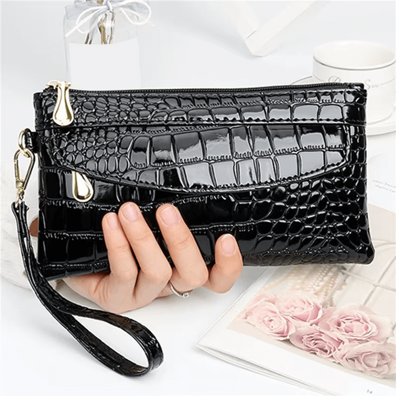 Vintage Frosted Double Zipper Long Wallet | Double Zipper Wallet Women