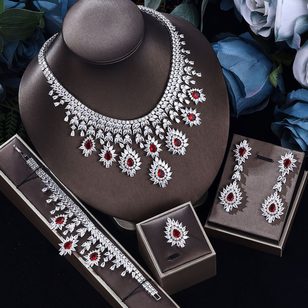 Wedding Necklace And Earrings Set | Vintage Wedding Jewelry Set