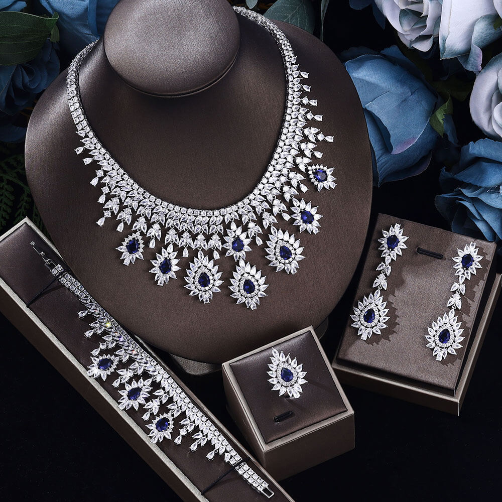 Wedding Necklace And Earrings Set | Vintage Wedding Jewelry Set
