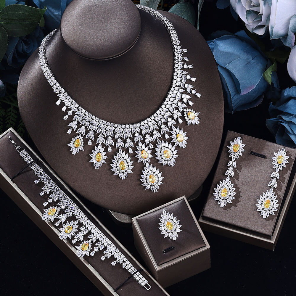 Wedding Necklace And Earrings Set | Vintage Wedding Jewelry Set