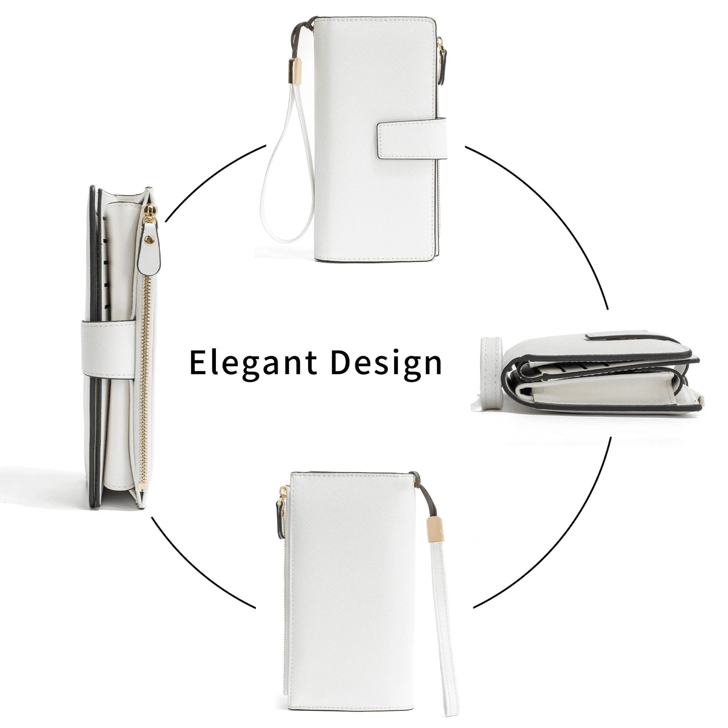 White RFID Blocking Wallet Women | PU Leather Wallet Women