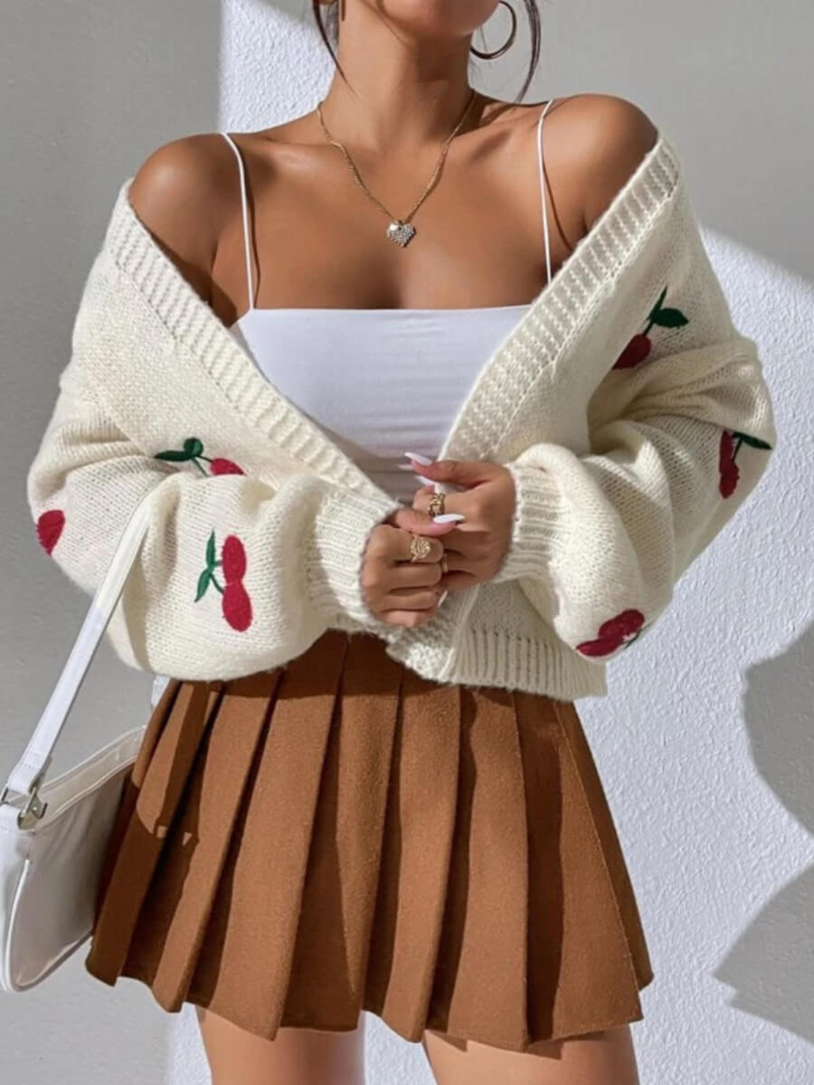 Women Knitted Cardigan Outerwear  |  Soft Knit Cardigan Sweater