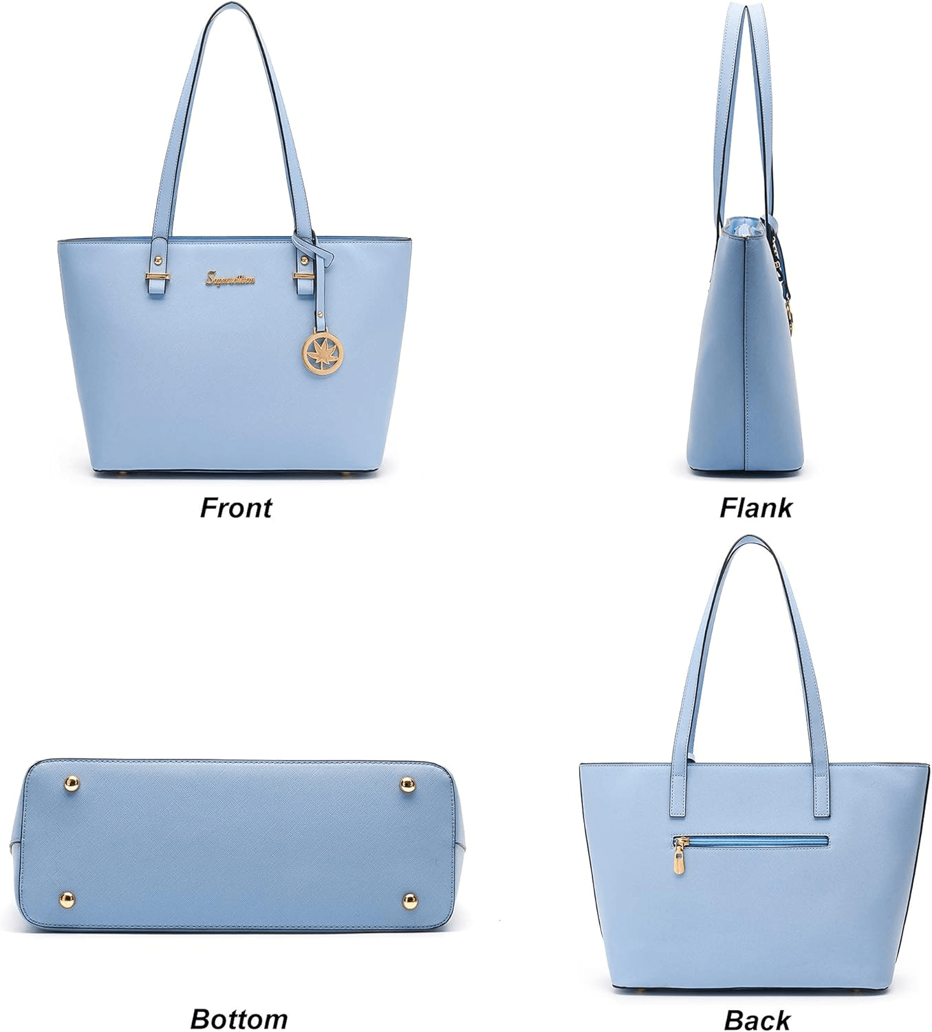 Women 5-Piece Purse Set With Tote And Wallet | Designer-Style Purse Set