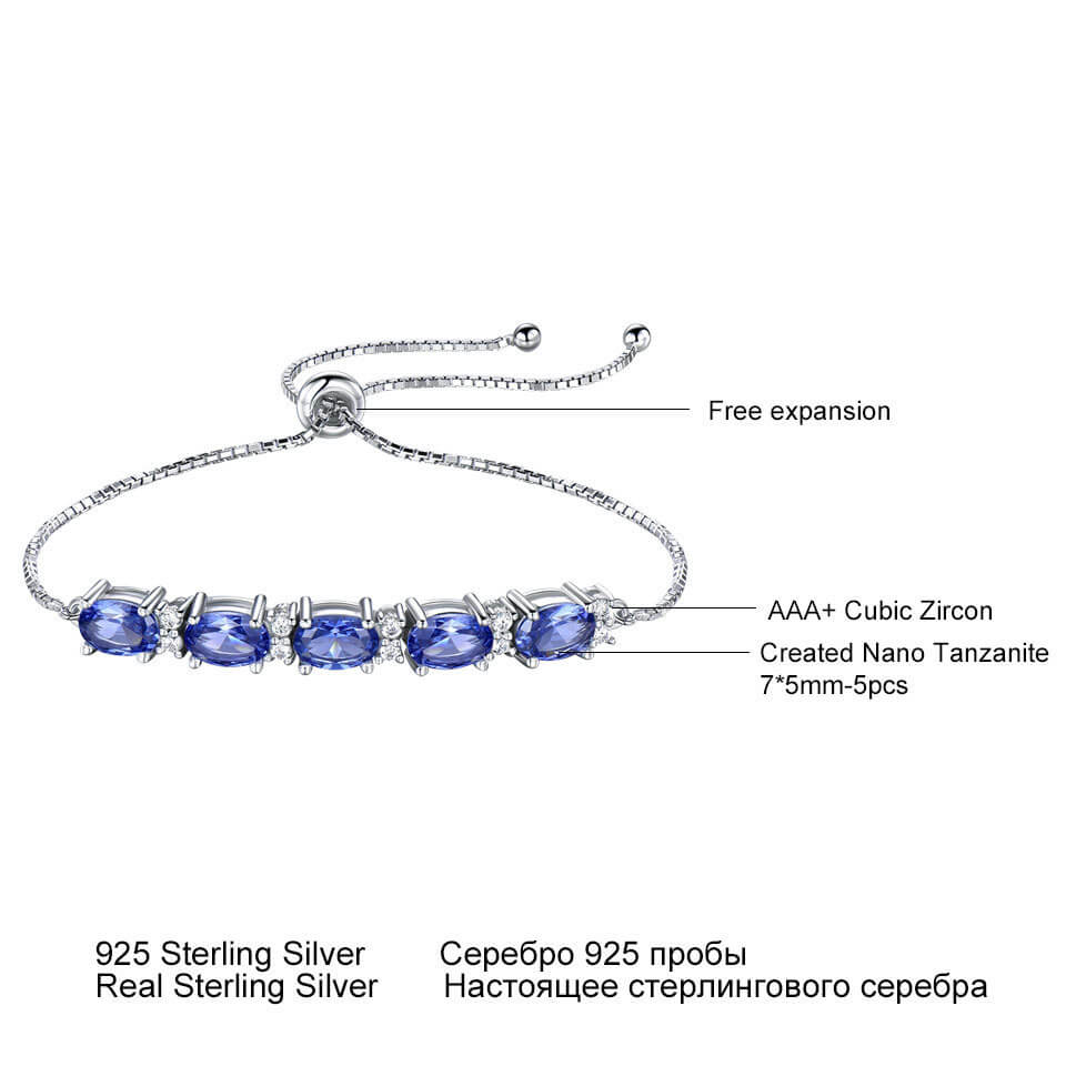 Women’s Gemstone Bracelet | Blue Topaz Adjustable Bracelet