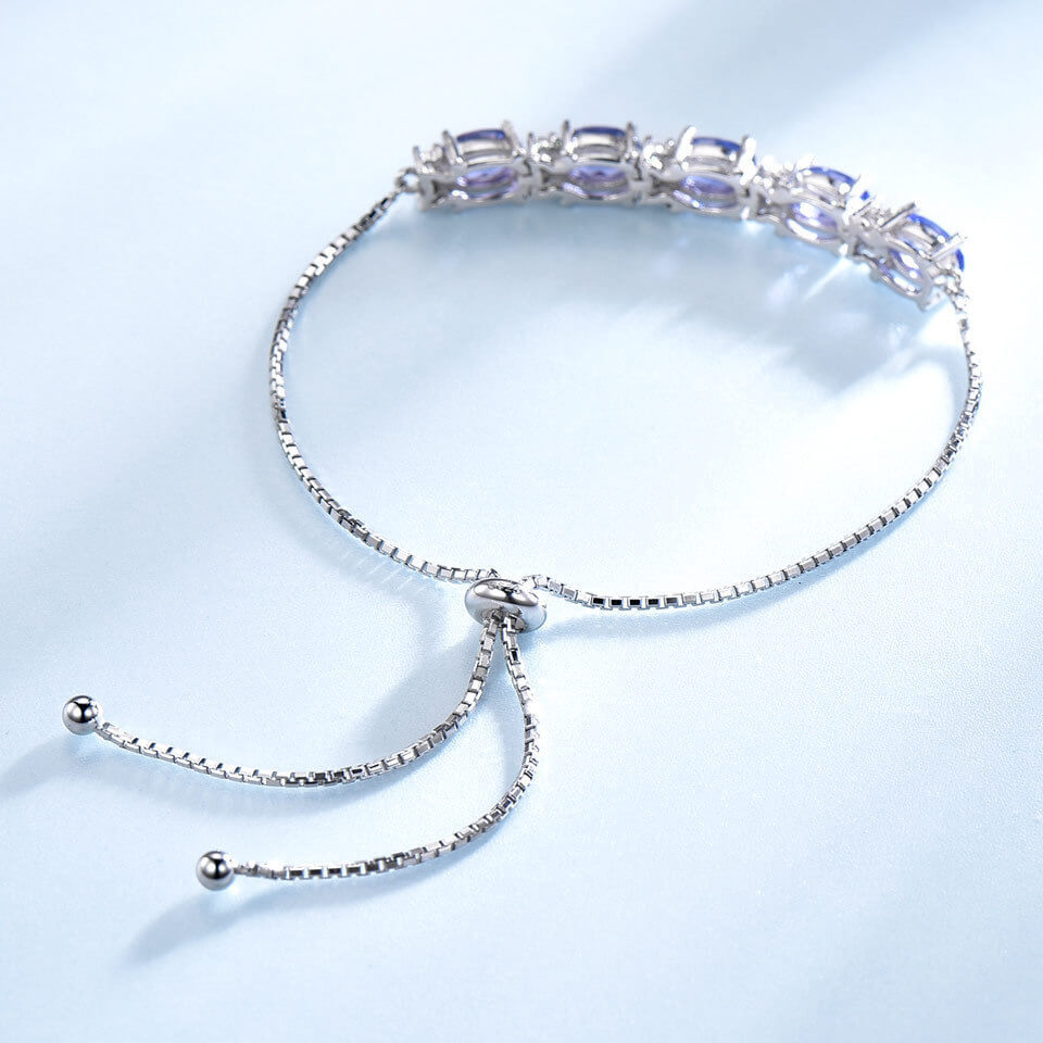 Women’s Gemstone Bracelet | Blue Topaz Adjustable Bracelet